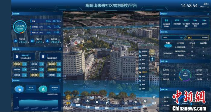 雞鳴山未來社區智慧服務平臺。　董易鑫 攝